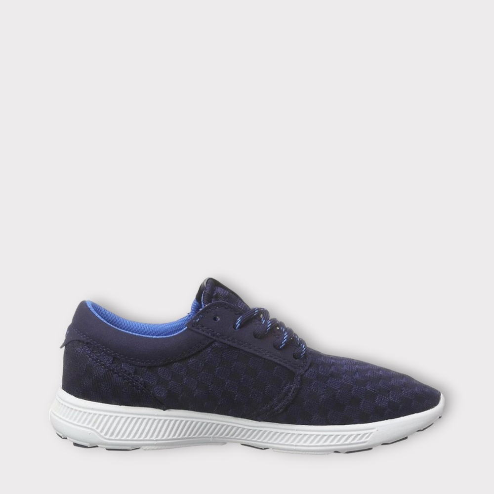 Men's Supra Hammer Run Skateboarding Shoes in Navy/White.